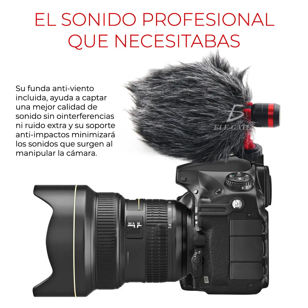 Micrófono Cardioide Universal Para Entrevistas Vídeo