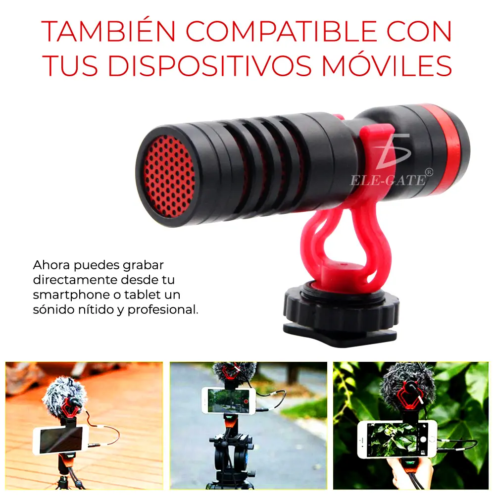 Micrófono Cardioide Universal Para Entrevistas Vídeo