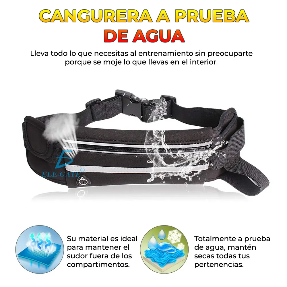 Cangurera Deportiva Con Salida De Cable De Audifinos