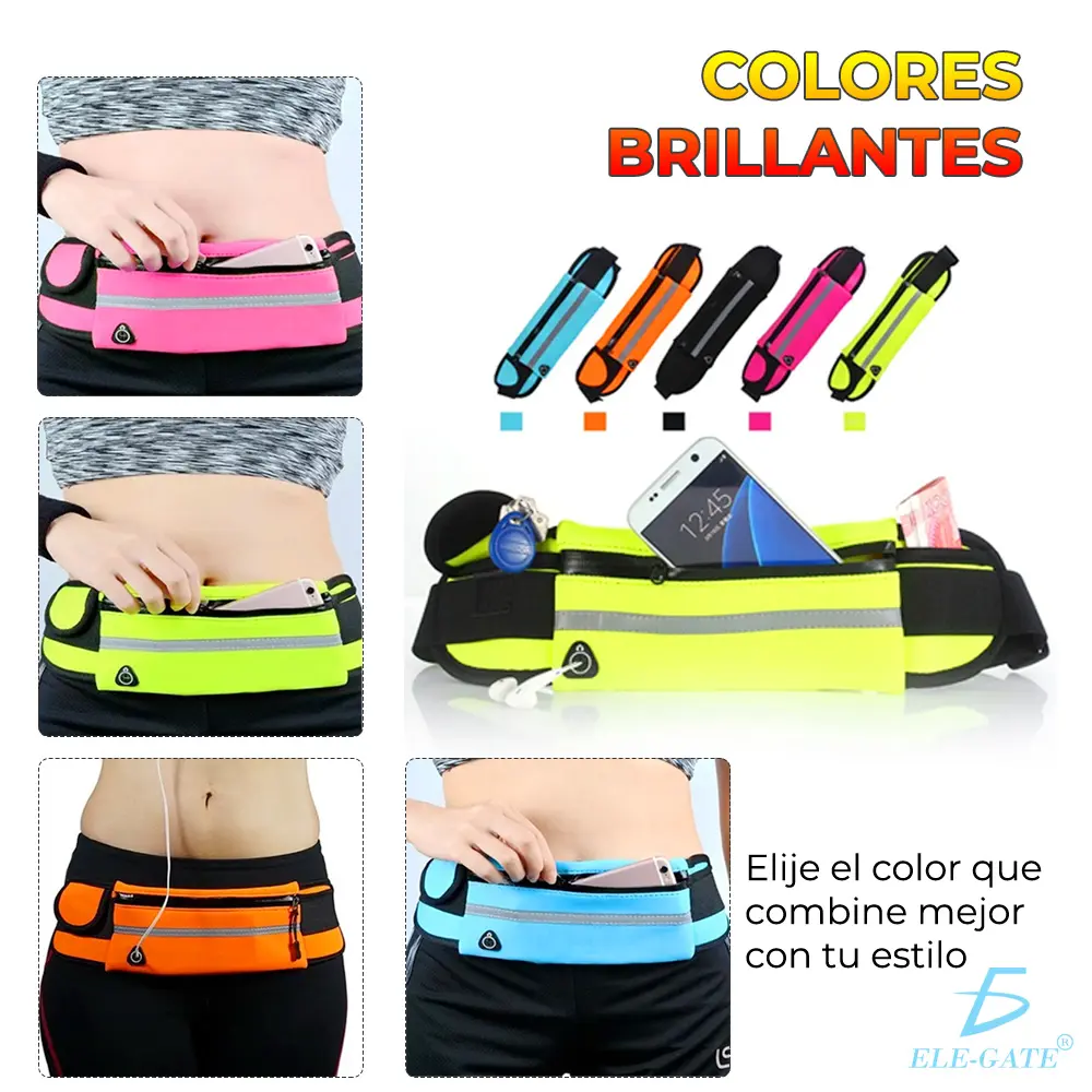 Cangurera Deportiva Con Salida De Cable De Audifinos