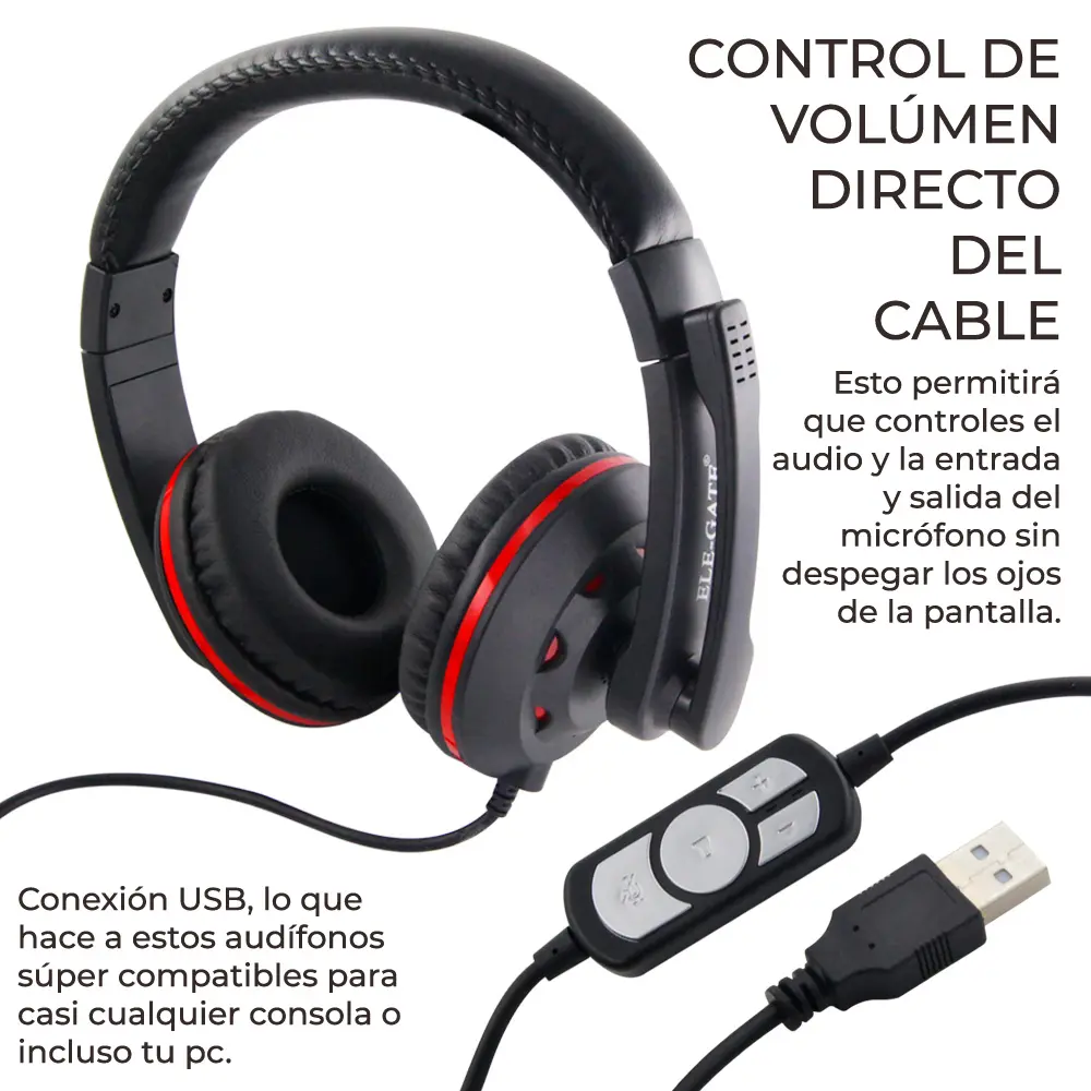 Audifonos Diadema Gamer Usb Audio Xbox 360 Pc Ps4 Q4