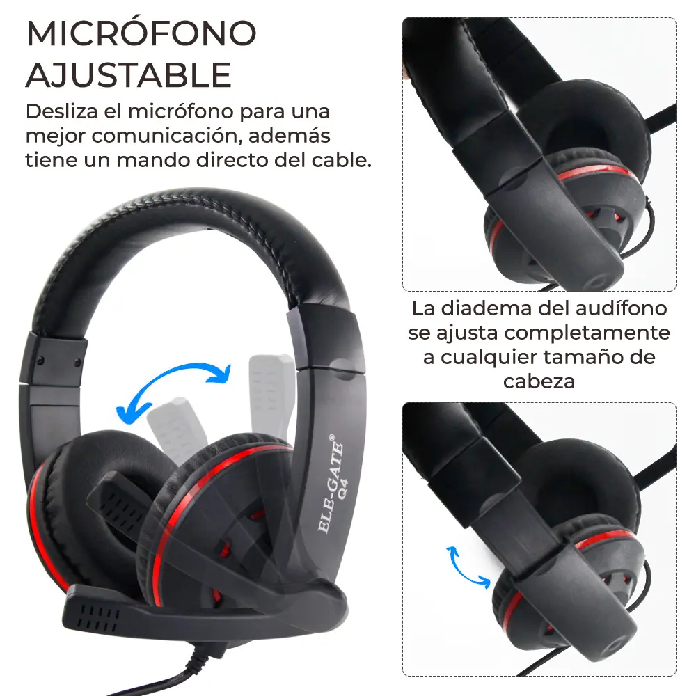 Audifonos Diadema Gamer Usb Audio Xbox 360 Pc Ps4 Q4