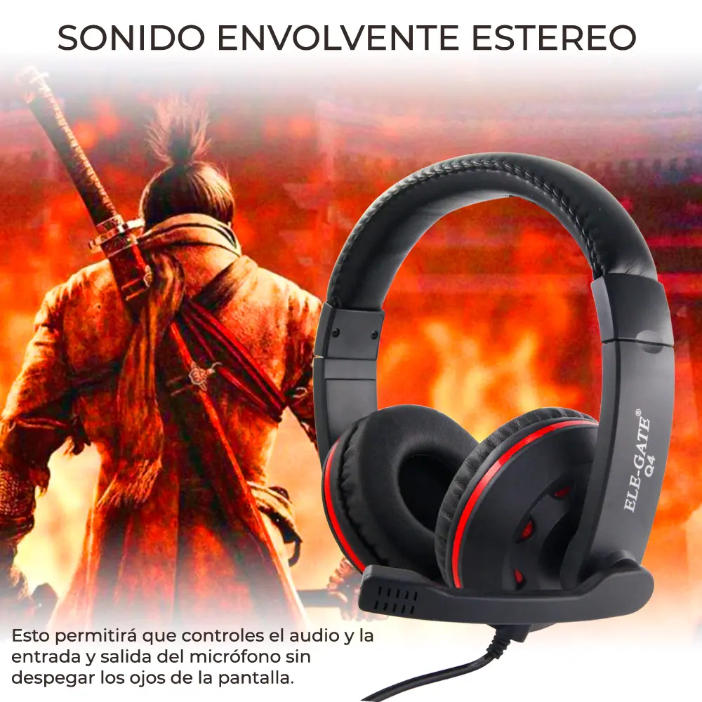 Audifonos Diadema Gamer Usb Audio Xbox 360 Pc Ps4 Q4