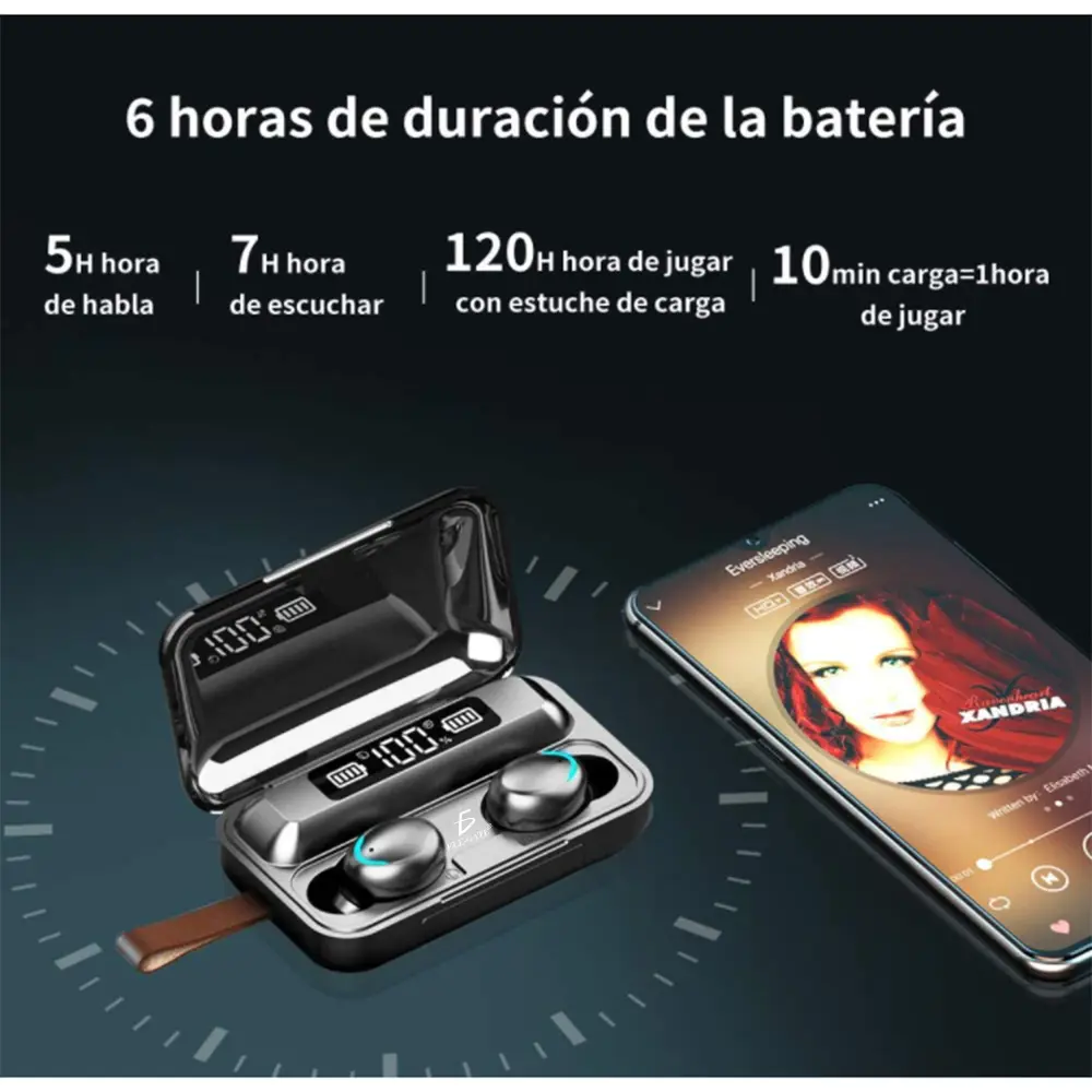 Audífonos Inalámbricos F9 8d Bluetooth 5.0 Tws Deportivos