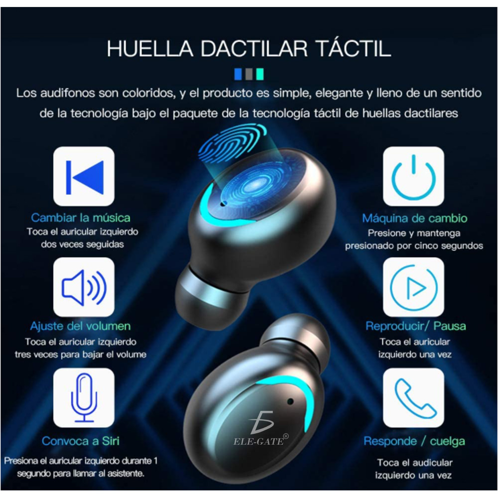 Audífonos Inalámbricos F9 8d Bluetooth 5.0 Tws Deportivos