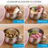 Cuenco Multiusos De Acero Inoxidable Para Fideos Sopa Merien Cuenco Multiusos De Acero Inoxidable Para Fideos Sopa Merien