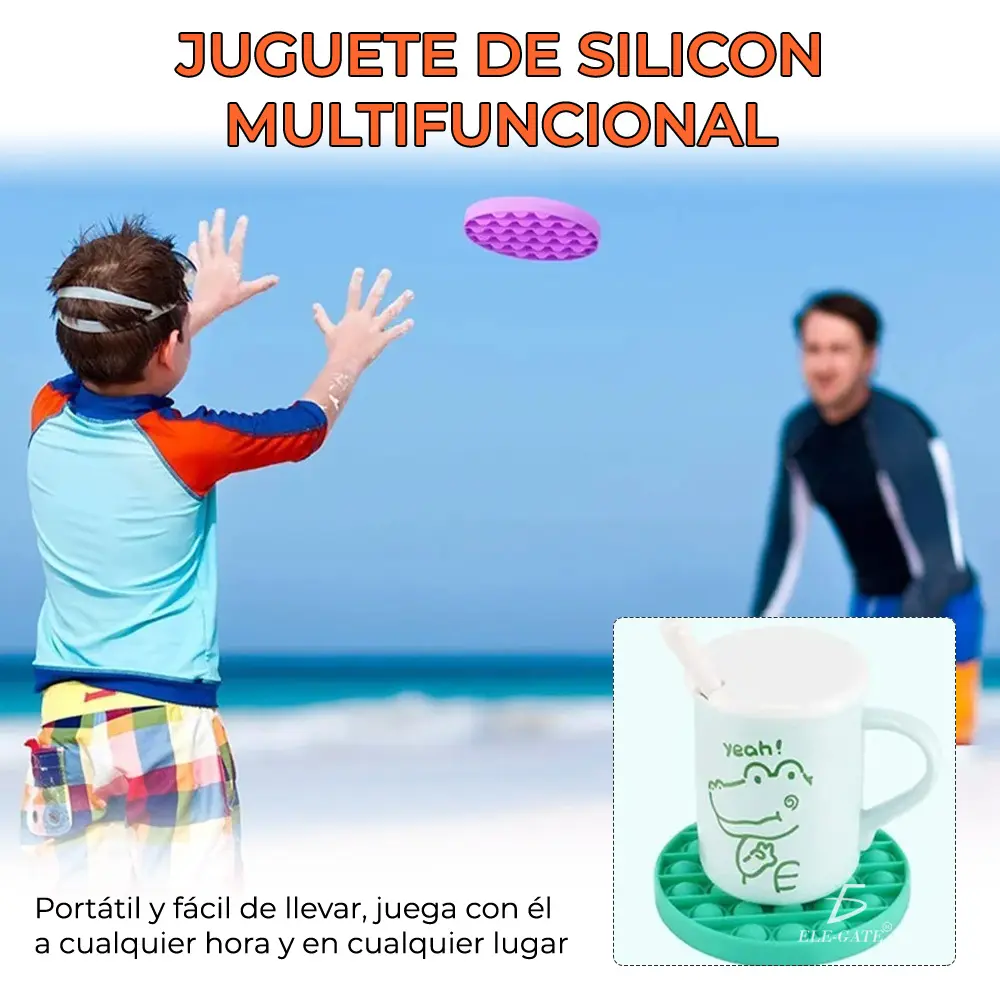 pop it volando en la playa