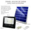 Reflector Led 200w C/ Panel Solar-control Luz Blanca Exterior Reflector Led 200w C/ Panel Solar-control Luz Blanca Exterior
