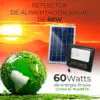 Reflector Led 60w C/ Panel Solar-control Luz Blanca Exterior