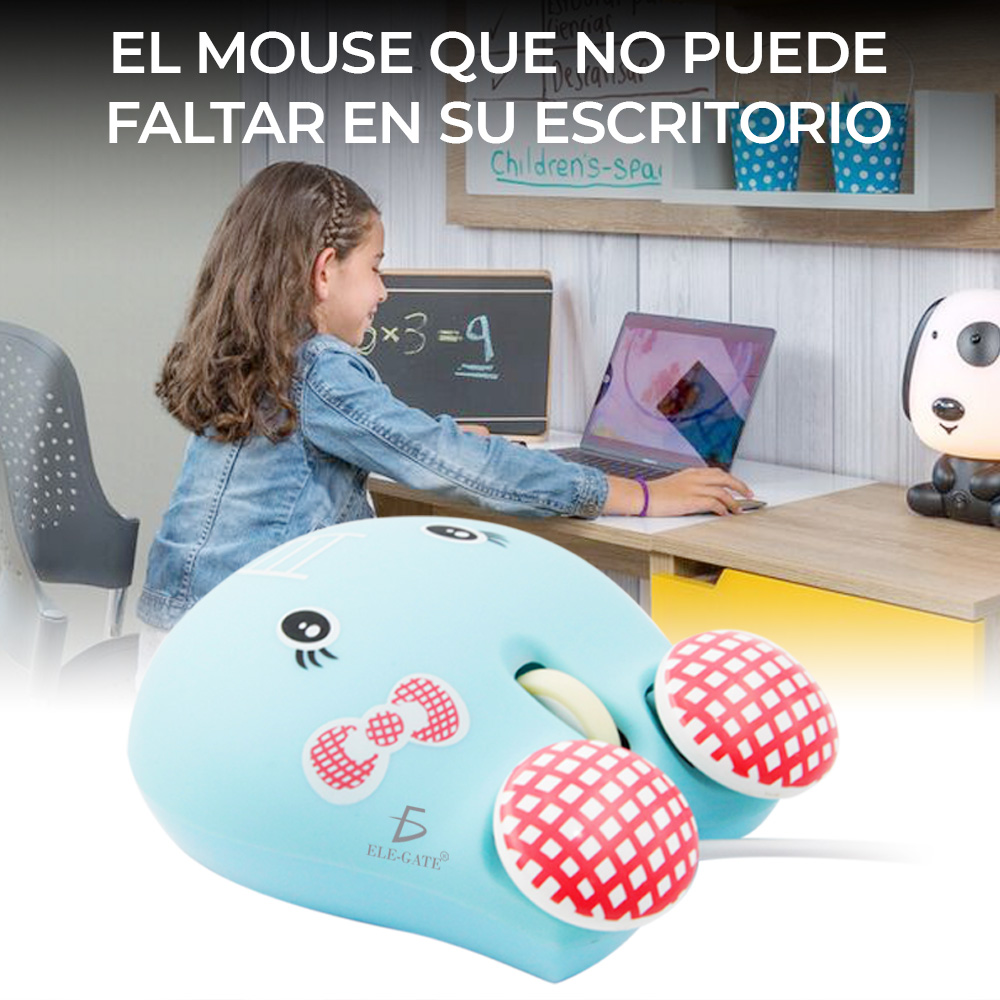 Mouse Usb Optico Alambrico para niños