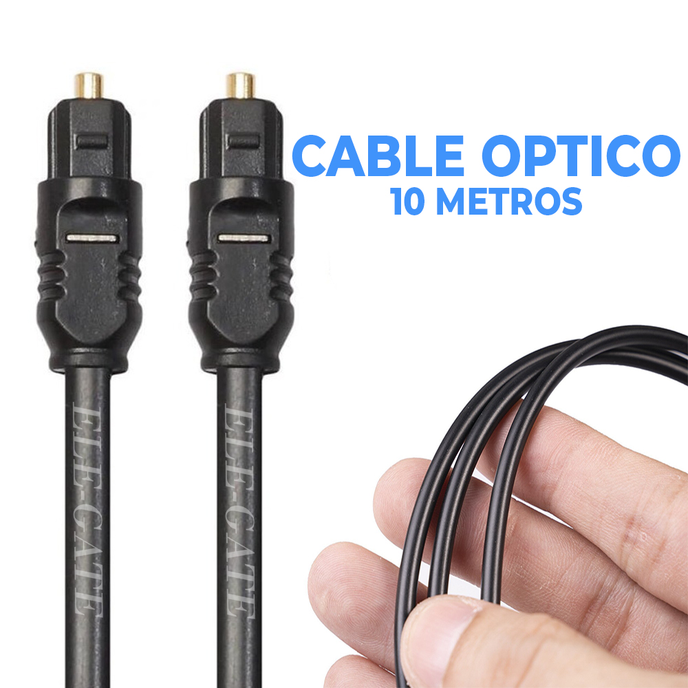 Cable Optico Digital Fibra Optica Toslink 10 metros v413 - NITRON