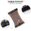 Cables Dupont Jumpers Para Protoboard 20cm 40piezas