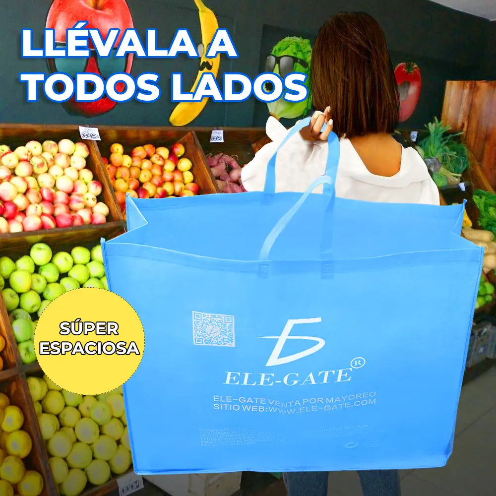 Bolsa de Tela Reusable Ecologica Reutilizable Eco Friendly 70cmx60cm