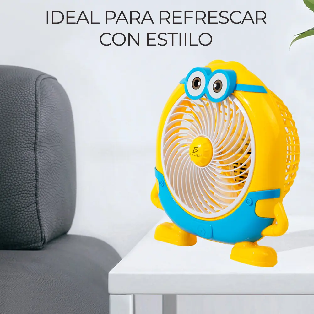 Ventilador de Pared y de Piso Plástico 16" forma de Minions