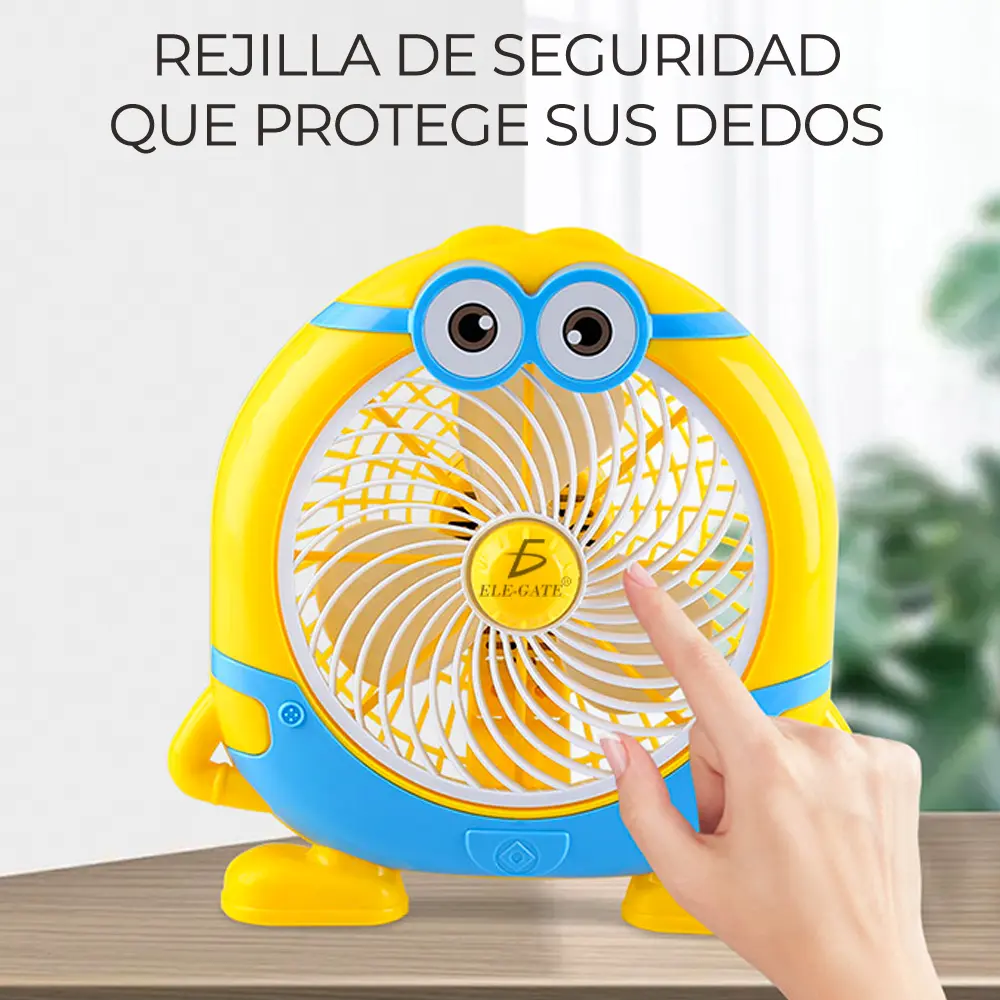 Ventilador de Pared y de Piso Plástico 16" forma de Minions