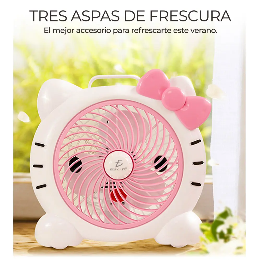 Ventilador de Pared y de Piso Plástico 16" forma de Hello Ketty