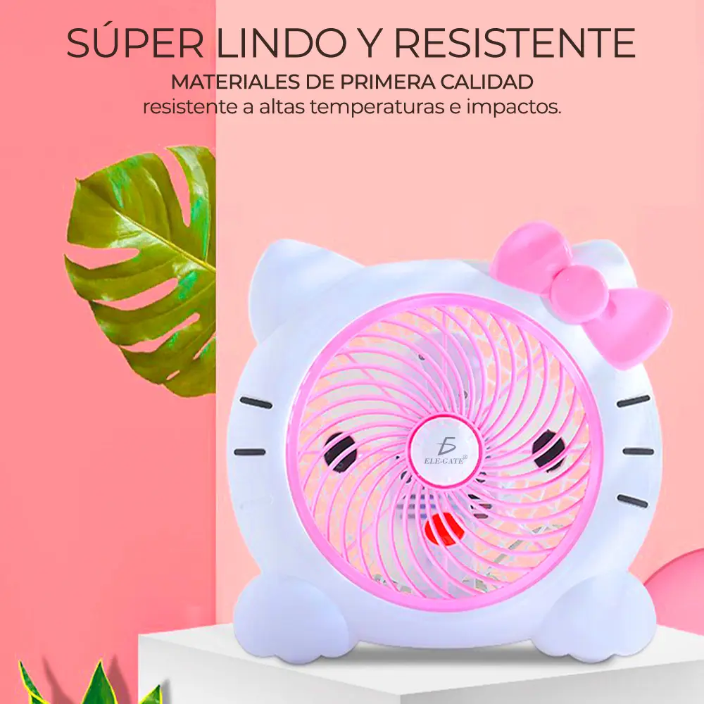 Ventilador de Pared y de Piso Plástico 16" forma de Hello Ketty