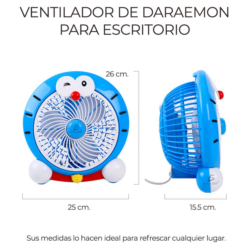 Ventilador de Pared y de Piso Plástico forma de Doraemon