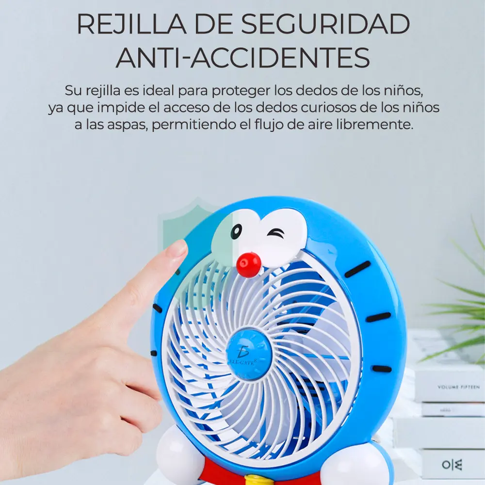 Ventilador de Pared y de Piso Plástico forma de Doraemon