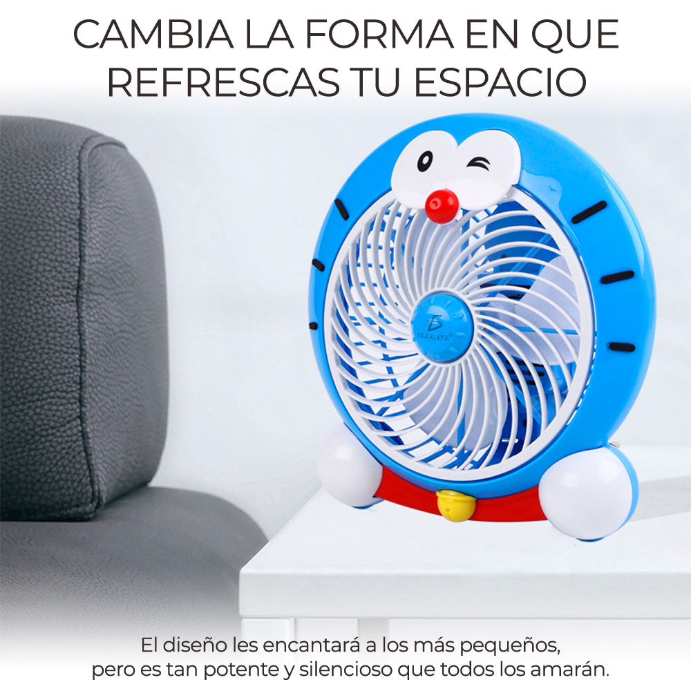 Ventilador de Pared y de Piso Plástico forma de Doraemon