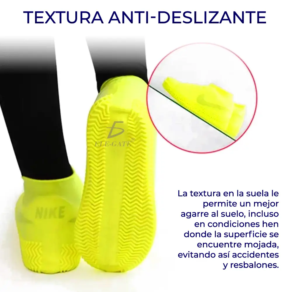 Protector Silicon Impermeable Cubre Tenis Zapato Lluvia Tamaño : M