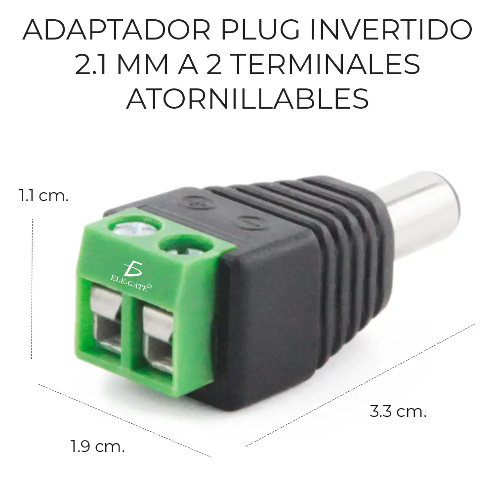 Adaptador Enchufe Dc Power Conector Hembra 2.1*5.5mm