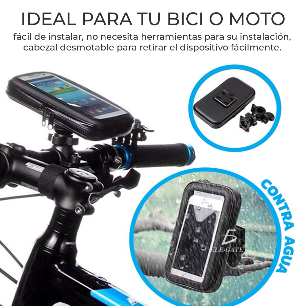 Soporte Teléfono Celular Para Motocicleta Funda Impermeable
