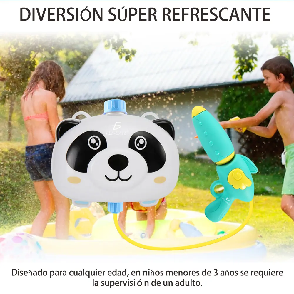 Pistola Con Tanque De Agua Mochila Para Niños Panda2