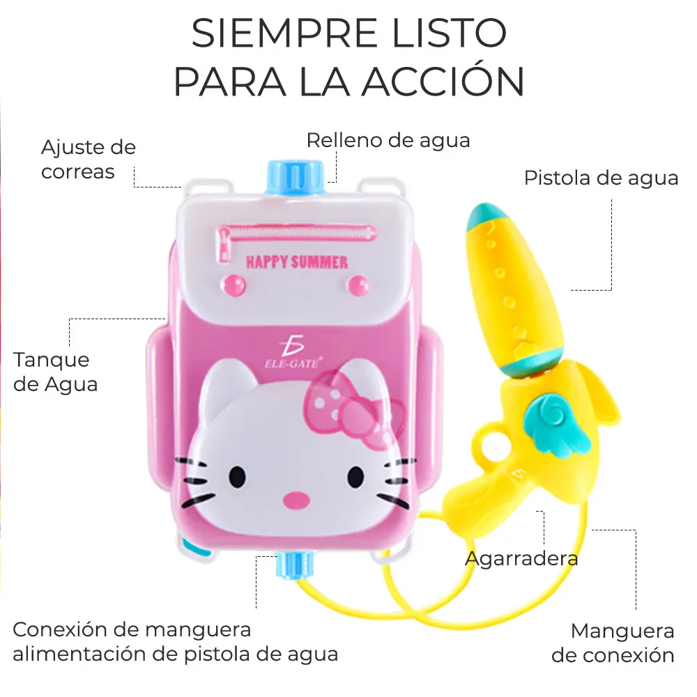 Pistola Con Tanque De Agua Mochila Para Niños Cato