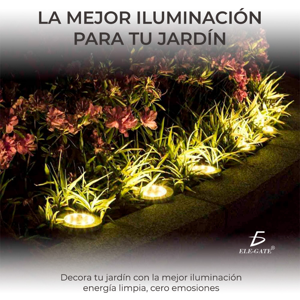 Led Solar Luz De Césped Decoración Jardín Enterrado Al Aire