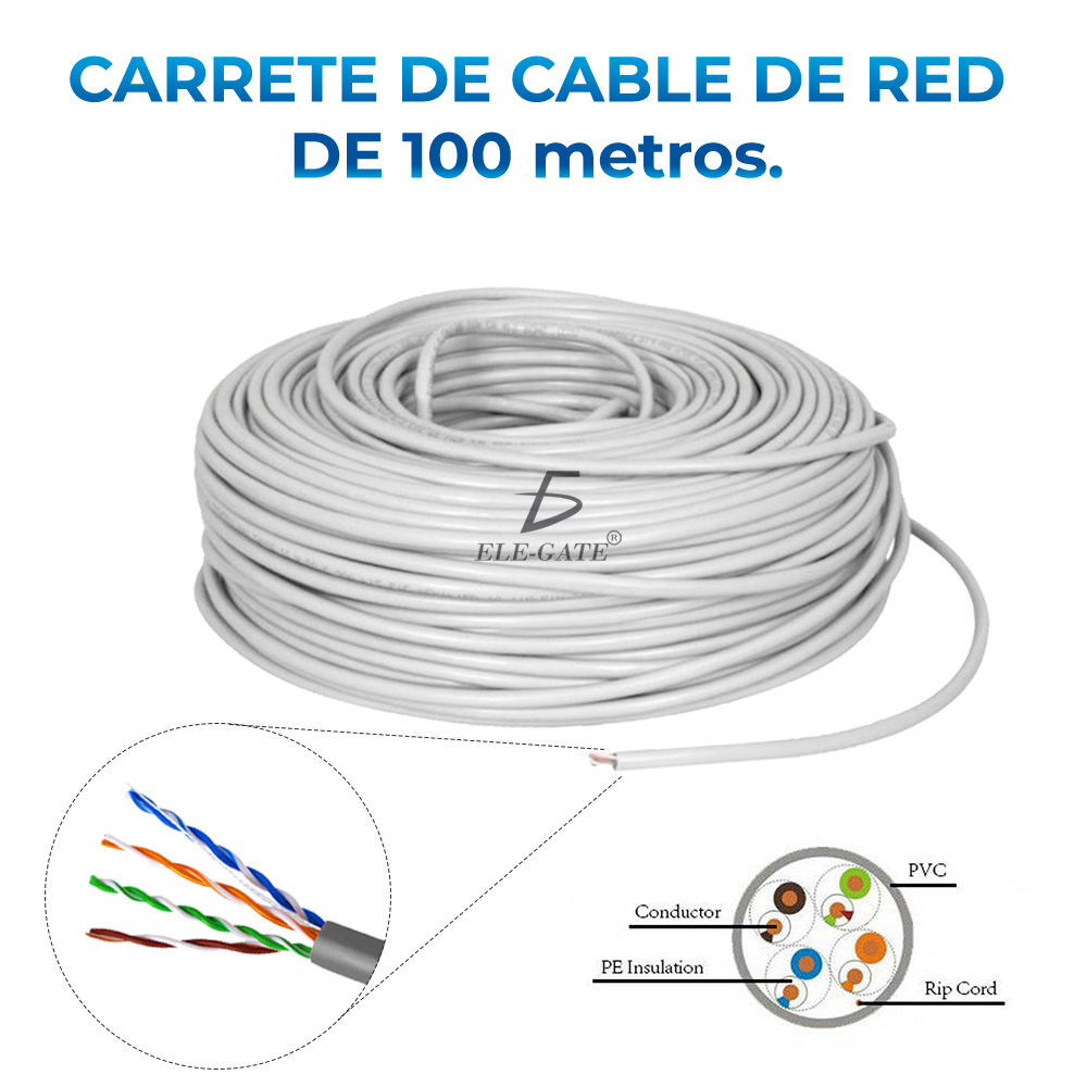 Cable de red Ethernet Cat5E UTP de 20 pies (20.0 ft) Cable de red LAN  Gigabit RJ45 de alta velocidad, blanco (paquete de 4)