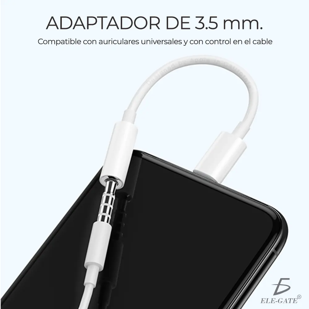Adaptador De Auriculares TYPE-C Tipo C A 3.5 Mm