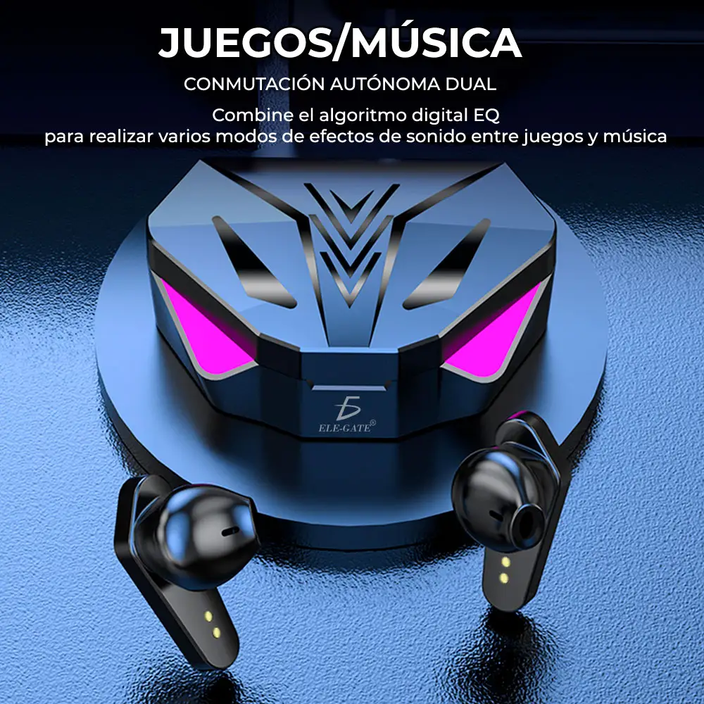 Auriculares X15 Gamer Inalámbricos Bluetooth 5.1 Con LED