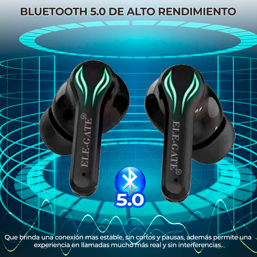 Auriculares Gamer Inalámbricos Bluetooth 5.1 - ELE-GATE