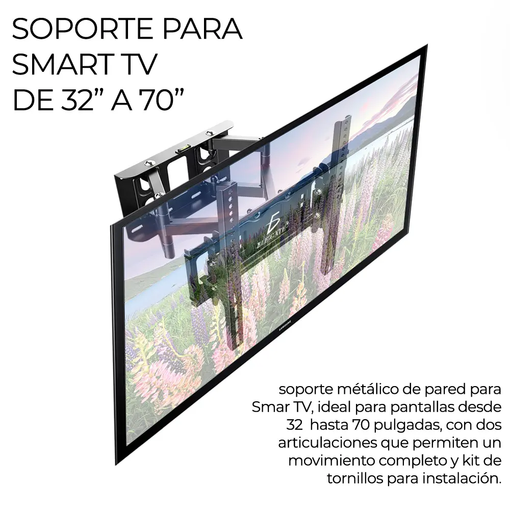 Soporte para TV/Monitor de 30" a 70" negro de pared