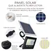 Reflector Led 10w C/ Panel Solar-control Luz Blanca Exterior Reflector Led 10w C/ Panel Solar-control Luz Blanca Exterior