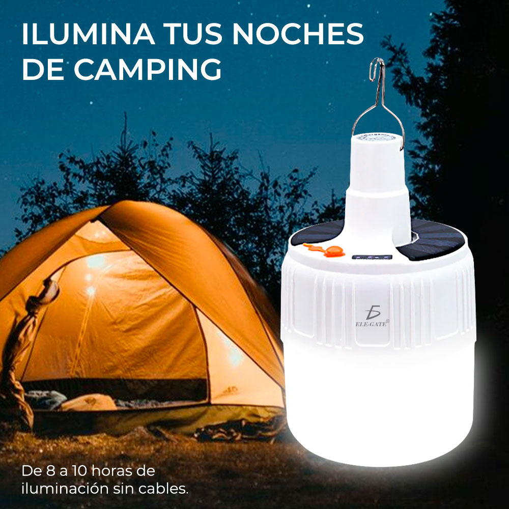 Archy Lampara LED Recargable de Emergencia 3 Modos en 1 Foco 12 leds  Linterna de Mano Portátil Ligera Gancho para Colgar + Ranura para pilas  Extra