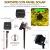 Serie Navideña Solar 20 M 200 Leds Luces Color Ambar