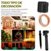 Serie Navideña Solar 10 M 100 Leds Luces Color Ambar