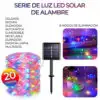 Luces Serie Solar Exterior Fiesta Navidad Tira 20 Metros