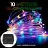 Luces Led Serie Solar Exterior Fiesta Navidad Tira 10 Metros