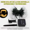 Serie De Luces Navideñas Estrella Carga Solar 5 Metro