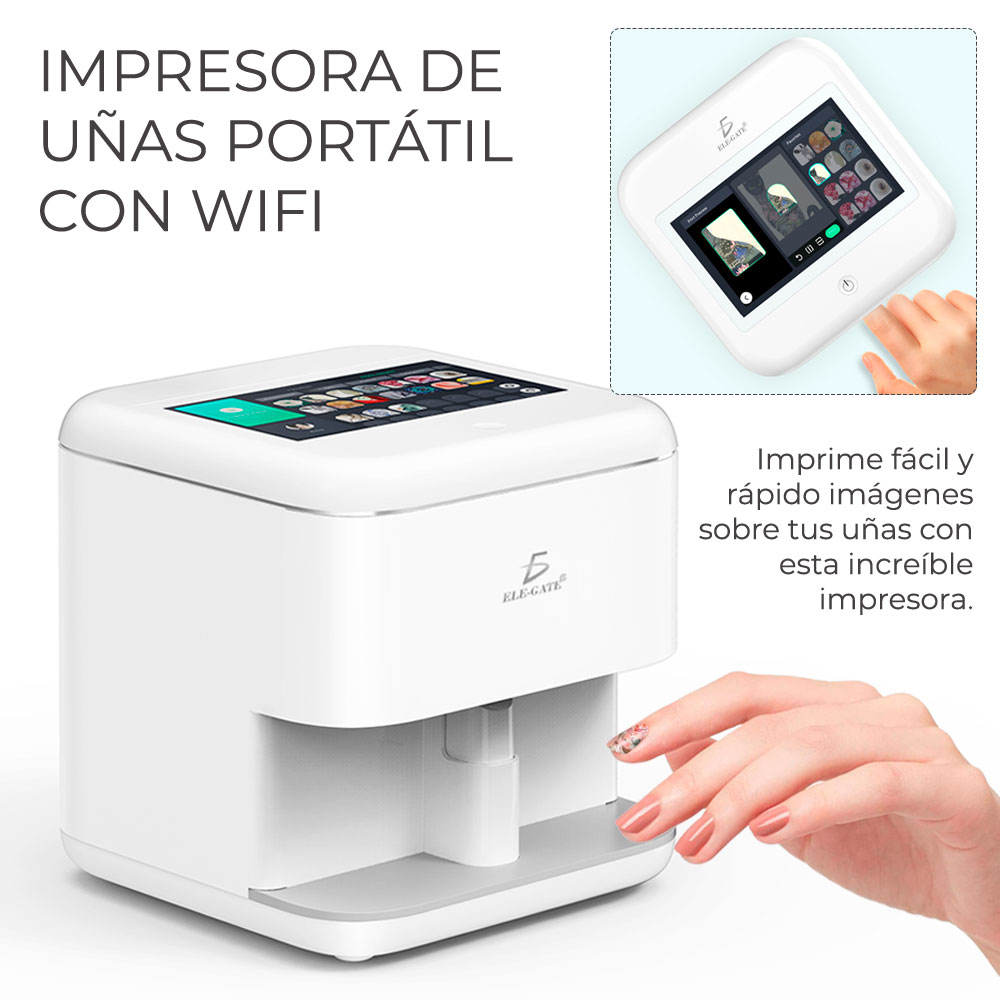 Impresora digital móvil Wifi para decoración de uñas, lista para