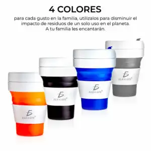 Vaso Termo Reutilizable Plegable De Silicon Practico