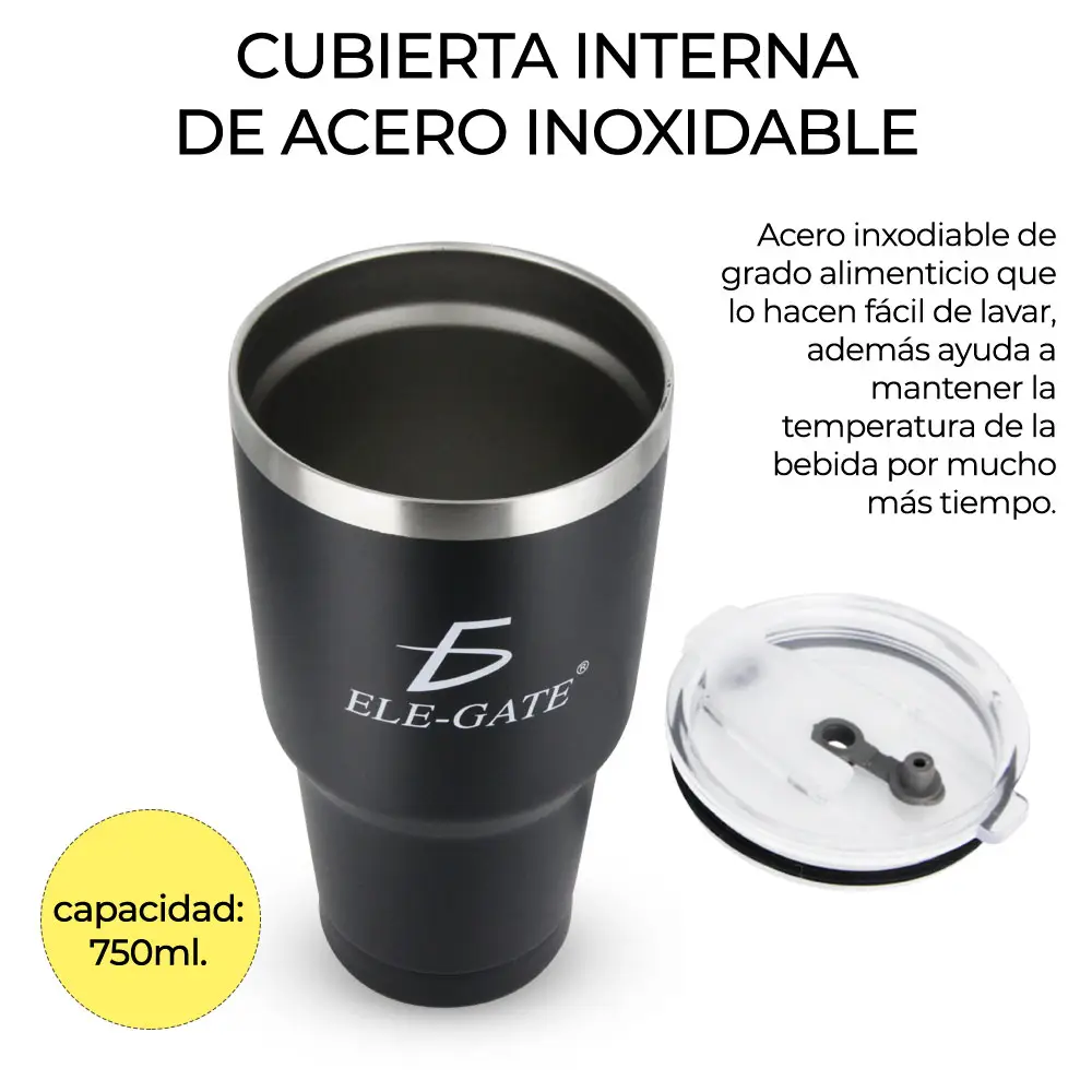 Taza Termo Acero Inoxidable Con Tapa Recipientes Térmicos