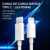 18 W Pd De Carga Rápida Tipo C A Cable De Carga Lightning 1m