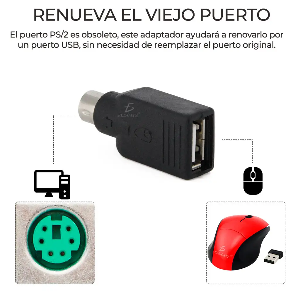 Adaptador Ps2 Macho A Usb Hembra