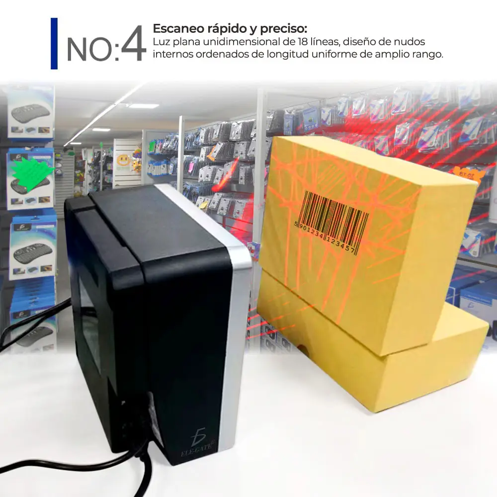 Lector De Código De Barras QR Omnidireccional Usb