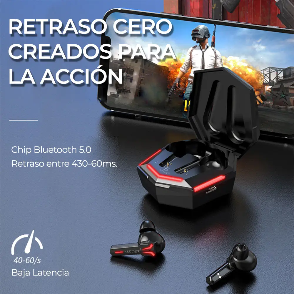 Auriculares Gamer Inalámbricos Bluetooth 5.1 Con Base Profund