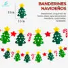 Banderines Para Decoración Navideña Por 8pzs